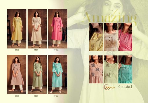 Manya Cristal Kurti with Pant Wholesale Catalog 6 Pcs 8 510x357 - Manya Cristal Kurti with Pant Wholesale Catalog 6 Pcs