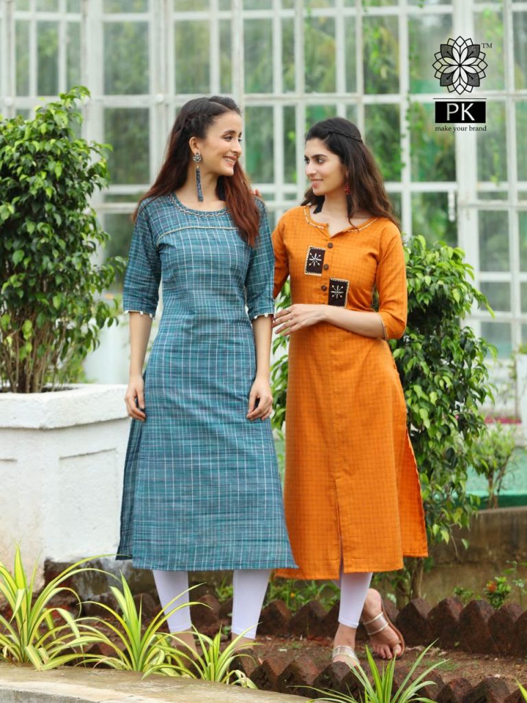 Pk Fashion Official Vol 1 Kurti Wholesale Catalog 9 Pcs
