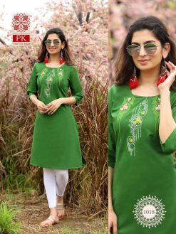 Pk Fashion Rainbow Vol 2 Kurti Wholesale Catalog 20 Pcs