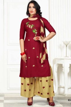 SS Raveena Kurti with Dupatta Sharara Wholesale Catalog 6 Pcs