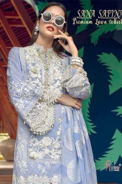 Shree Fabs Sana Safinaz Premium Lawn Collection Salwar Suit Wholesale Catalog 7 Pcs