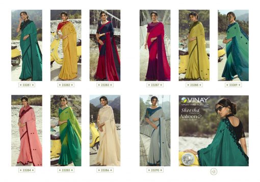 Vinay Sheesha Aafreen Vol 2 Saree Sari Wholesale Catalog 10 Pcs 13 1 510x357 - Vinay Sheesha Aafreen Vol 2 Saree Sari Wholesale Catalog 10 Pcs