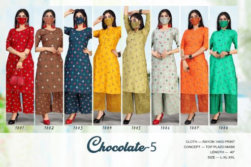 Chocolate Vol 5 Kurti with Palazzo Wholesale Catalog 8 Pcs 9 510x340 - Chocolate Vol 5 Kurti with Palazzo Wholesale Catalog 8 Pcs