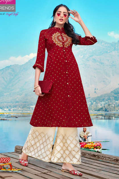 Red Color Party Wear Kurti