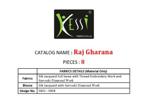 Kessi Raj Gharana Saree Sari Wholesale Catalog 8 Pcs 10 510x368 - Kessi Raj Gharana Saree Sari Wholesale Catalog 8 Pcs