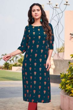 R Studio Aisha by Baanvi Kurti Wholesale Catalog 8 Pcs