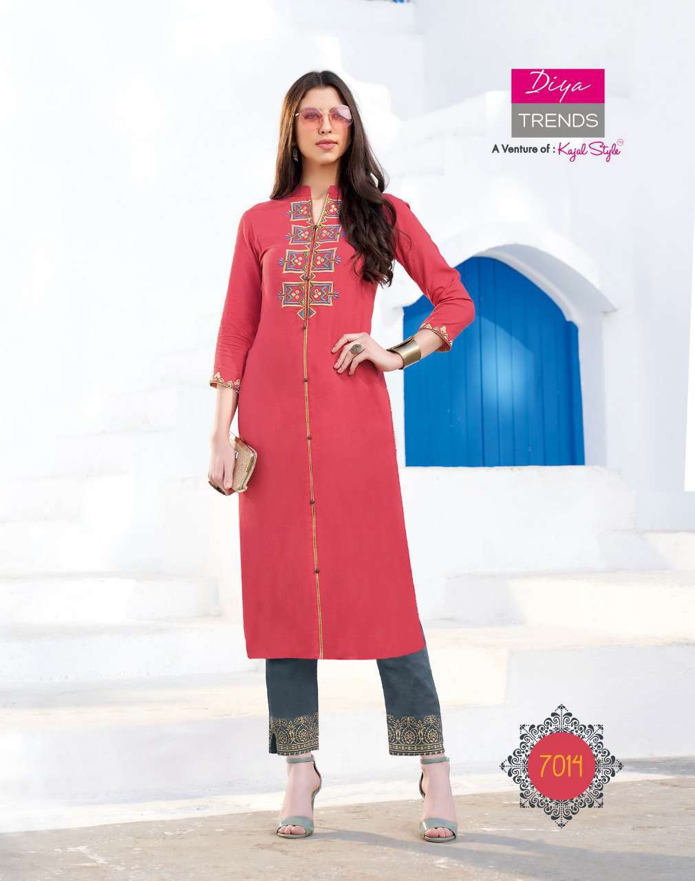 Diya Trends Biba s Vol 7 by Kajal Style Kurti with Palazzo Pant