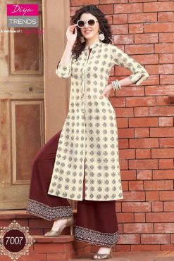 Diya Trends Biba’s Vol 7 by Kajal Style Kurti with Palazzo Pant Wholesale Catalog 14 Pcs