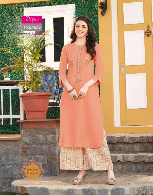 Diya Trends Bibas Vol 7 by Kajal Style Kurti with Palazzo Pant Wholesale Catalog 14 Pcs 4 510x646 - Diya Trends Biba’s Vol 7 by Kajal Style Kurti with Palazzo Pant Wholesale Catalog 14 Pcs