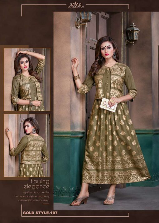 Gold Style Kurti Wholesale Catalog 8 Pcs 4 510x714 - Gold Style Kurti Wholesale Catalog 8 Pcs