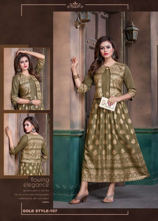 Gold Style Kurti Wholesale Catalog 8 Pcs 4 510x714 - Gold Style Kurti Wholesale Catalog 8 Pcs