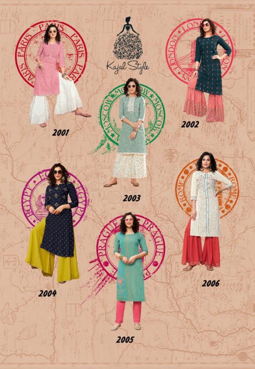 Kajal Style Fashion Galaxy Vol 2 Kurti with Palazzo Pant Sharara Wholesale Catalog 6 Pcs 10 510x738 - Kajal Style Fashion Galaxy Vol 2 Kurti with Palazzo Pant Sharara Wholesale Catalog 6 Pcs