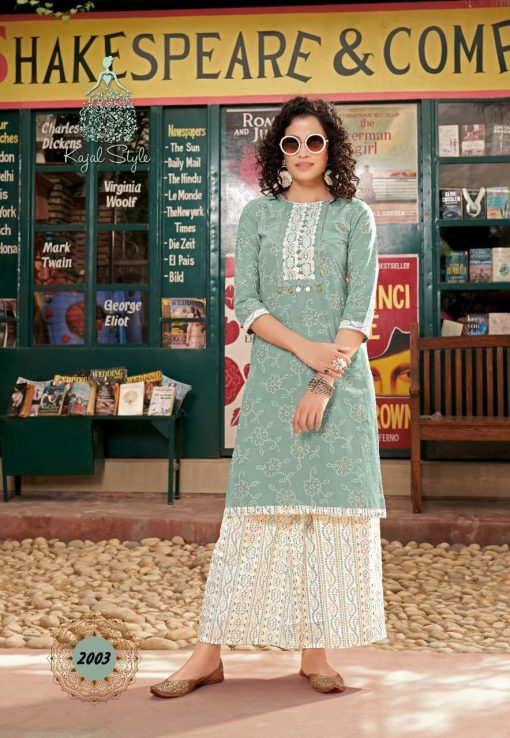 Kajal Style Fashion Galaxy Vol 2 Kurti with Palazzo Pant Sharara Wholesale Catalog 6 Pcs 2 510x738 - Kajal Style Fashion Galaxy Vol 2 Kurti with Palazzo Pant Sharara Wholesale Catalog 6 Pcs