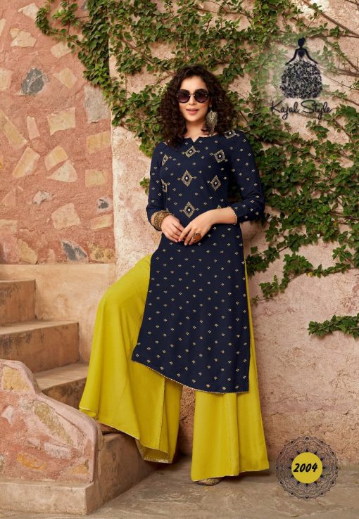 Kajal Style Fashion Galaxy Vol 2 Kurti with Palazzo Pant Sharara Wholesale Catalog 6 Pcs 6 510x738 - Kajal Style Fashion Galaxy Vol 2 Kurti with Palazzo Pant Sharara Wholesale Catalog 6 Pcs