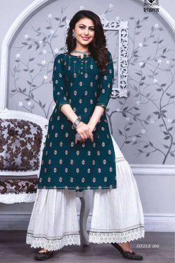 Kiana Sizzle Kurti with Sharara Wholesale Catalog 8 Pcs