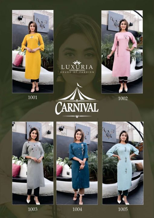 Luxuria Carnival Kurti with Pant Wholesale Catalog 5 Pcs 7 510x721 - Luxuria Carnival Kurti with Pant Wholesale Catalog 5 Pcs