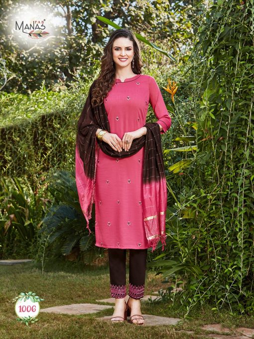 Manas Delight Kurti with Dupatta Bottom Wholesale Catalog 6 Pcs 11 510x680 - Manas Delight Kurti with Dupatta Bottom Wholesale Catalog 6 Pcs