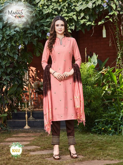 Manas Delight Kurti with Dupatta Bottom Wholesale Catalog 6 Pcs 3 510x680 - Manas Delight Kurti with Dupatta Bottom Wholesale Catalog 6 Pcs