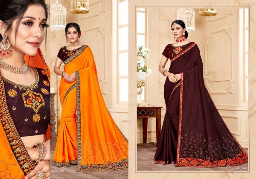 Ranjna Raisin Saree Sari Wholesale Catalog 8 Pcs 4 510x357 - Ranjna Raisin Saree Sari Wholesale Catalog 8 Pcs