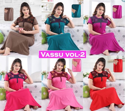 Vassu Vol 2 Nighty Wholesale Catalog 6 Pcs 7 510x453 - Vassu Vol 2 Nighty Wholesale Catalog 6 Pcs