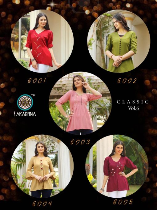 Aradhna Classic Vol 6 Tops Wholesale Catalog 10 Pcs 19 510x680 - Aradhna Classic Vol 6 Tops Wholesale Catalog 10 Pcs