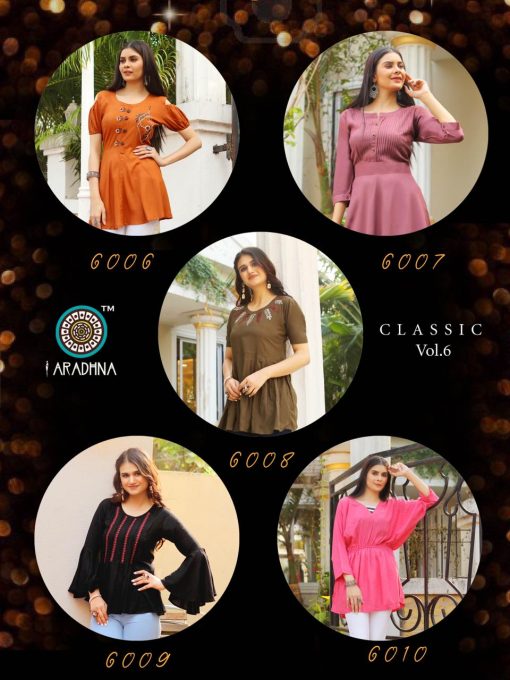 Aradhna Classic Vol 6 Tops Wholesale Catalog 10 Pcs 20 510x680 - Aradhna Classic Vol 6 Tops Wholesale Catalog 10 Pcs