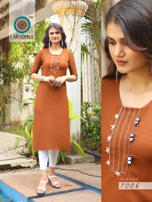 Aradhna Parrot Vol 7 Kurti Wholesale Catalog 11 Pcs 16 510x680 - Aradhna Parrot Vol 7 Kurti Wholesale Catalog 11 Pcs