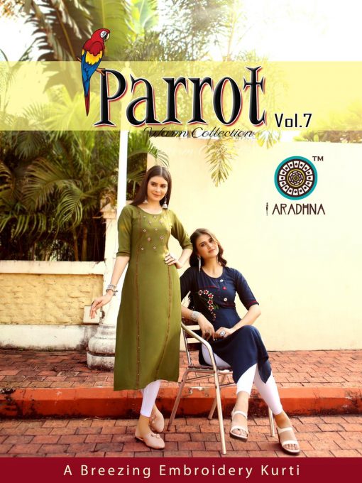 Aradhna Parrot Vol 7 Kurti Wholesale Catalog 11 Pcs 3 510x680 - Aradhna Parrot Vol 7 Kurti Wholesale Catalog 11 Pcs