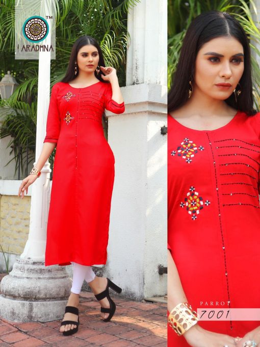 Aradhna Parrot Vol 7 Kurti Wholesale Catalog 11 Pcs 5 510x680 - Aradhna Parrot Vol 7 Kurti Wholesale Catalog 11 Pcs