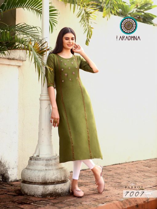 Aradhna Parrot Vol 7 Kurti Wholesale Catalog 11 Pcs 7 510x680 - Aradhna Parrot Vol 7 Kurti Wholesale Catalog 11 Pcs