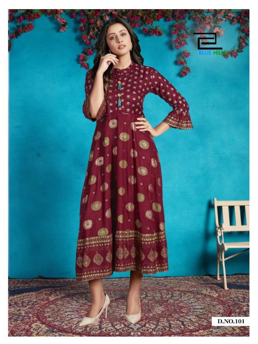 Blue Hills Classy Kurti Wholesale Catalog 5 Pcs 6 510x680 - Blue Hills Classy Kurti Wholesale Catalog 5 Pcs