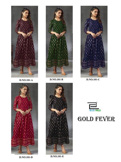 Blue Hills Gold Fever Kurti Wholesale Catalog 5 Pcs 11 510x680 - Blue Hills Gold Fever Kurti Wholesale Catalog 5 Pcs