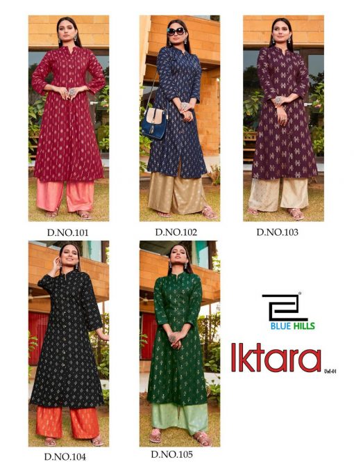 Blue Hills Iktara Vol 1 Kurti with Palazzo Wholesale Catalog 5 Pcs 12 510x680 - Blue Hills Iktara Vol 1 Kurti with Palazzo Wholesale Catalog 5 Pcs