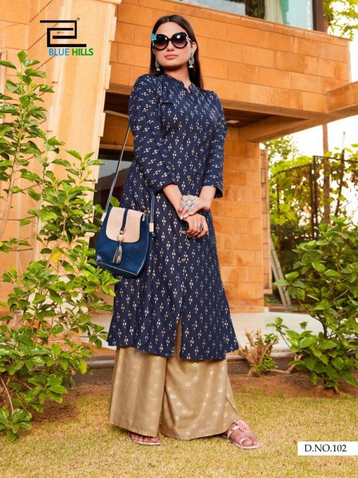 Blue Hills Iktara Vol 1 Kurti with Palazzo Wholesale Catalog 5 Pcs 3 510x680 - Blue Hills Iktara Vol 1 Kurti with Palazzo Wholesale Catalog 5 Pcs