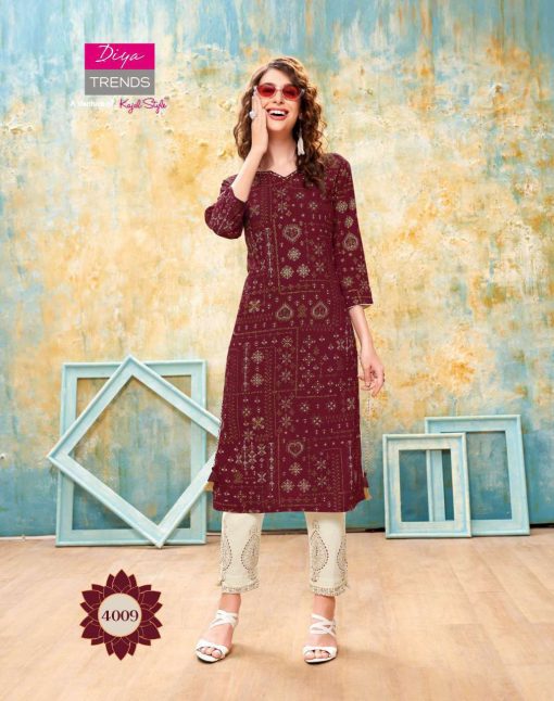 Diya Trends Forever Vol 4 by Kajal Style Kurti with Pant Wholesale Catalog 12 Pcs 10 510x646 - Diya Trends Forever Vol 4 by Kajal Style Kurti with Pant Wholesale Catalog 12 Pcs