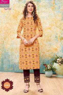 Diya Trends Forever Vol 4 by Kajal Style Kurti with Pant Wholesale Catalog 12 Pcs