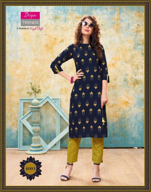 Diya Trends Forever Vol 4 by Kajal Style Kurti with Pant Wholesale Catalog 12 Pcs 4 510x646 - Diya Trends Forever Vol 4 by Kajal Style Kurti with Pant Wholesale Catalog 12 Pcs