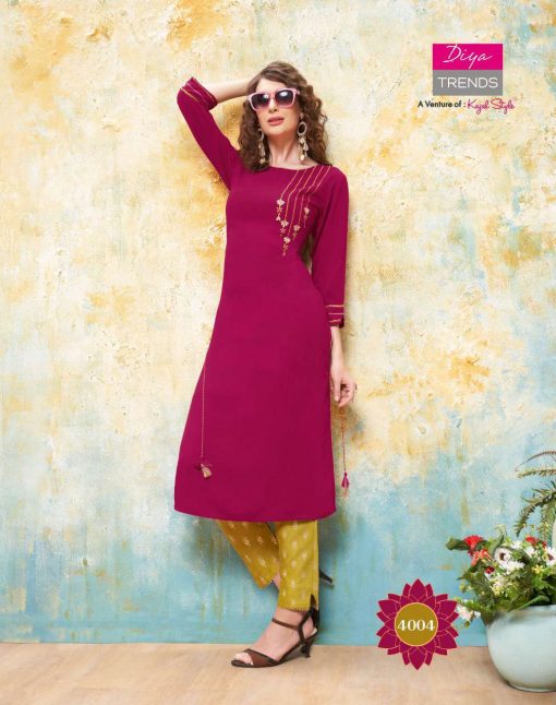 Diya Trends Forever Vol 4 by Kajal Style Kurti with Pant Wholesale Catalog 12 Pcs 5 510x646 - Diya Trends Forever Vol 4 by Kajal Style Kurti with Pant Wholesale Catalog 12 Pcs