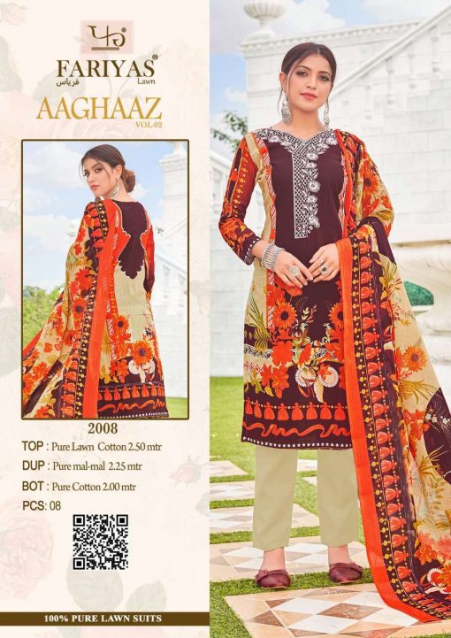 Fariyas Aaghaaz Vol 2 Salwar Suit Wholesale Catalog 8 Pcs 1 510x721 - Fariyas Aaghaaz Vol 2 Salwar Suit Wholesale Catalog 8 Pcs