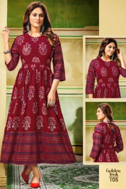 Golden Look Kurti Wholesale Catalog 7 Pcs