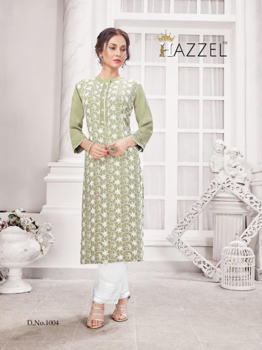 Hazzel Schiffli Lucknowi Kurti with Pant Wholesale Catalog 5 Pcs 5 510x680 - Hazzel Schiffli Lucknowi Kurti with Pant Wholesale Catalog 5 Pcs