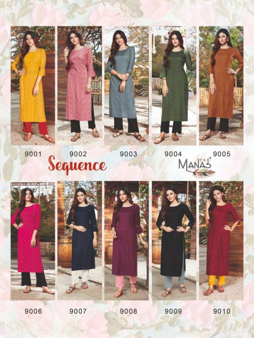 Manas Sequence Kurti Wholesale Catalog 10 Pcs 15 510x680 - Manas Sequence Kurti Wholesale Catalog 10 Pcs