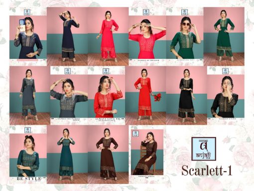 Scarlett Vol 1 Kurti with Palazzo Wholesale Catalog 8 Pcs 10 510x383 - Scarlett Vol 1 Kurti with Palazzo Wholesale Catalog 8 Pcs