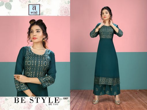 Scarlett Vol 1 Kurti with Palazzo Wholesale Catalog 8 Pcs 5 510x383 - Scarlett Vol 1 Kurti with Palazzo Wholesale Catalog 8 Pcs