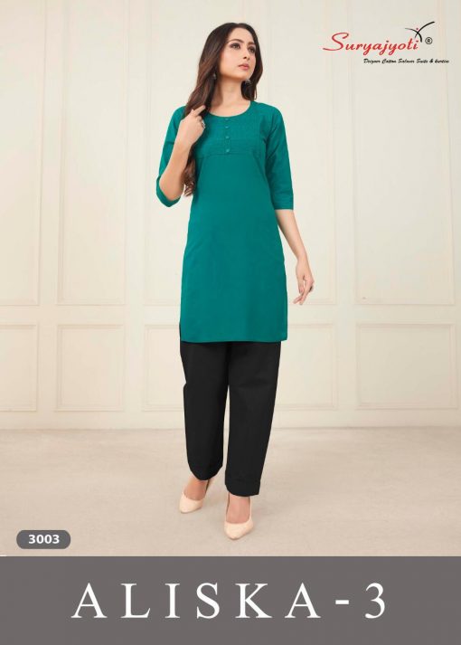 Suryajyoti Aliska Vol 3 Kurti Wholesale Catalog 10 Pcs 3 510x713 - Suryajyoti Aliska Vol 3 Kurti Wholesale Catalog 10 Pcs