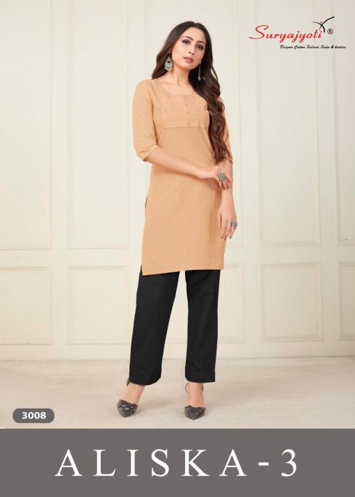 Suryajyoti Aliska Vol 3 Kurti Wholesale Catalog 10 Pcs 7 510x713 - Suryajyoti Aliska Vol 3 Kurti Wholesale Catalog 10 Pcs