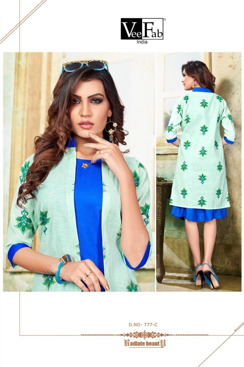 Fancy Multi Color Kurti at Rs450Pcs in surat offer by Destiny Fashion Hub