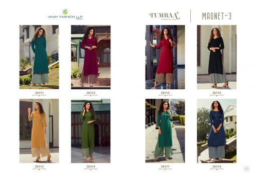 Vinay Tumbaa Magnet Vol 3 Kurti with Palazzo Wholesale Catalog 8 Pcs 11 510x351 - Vinay Tumbaa Magnet Vol 3 Kurti with Palazzo Wholesale Catalog 8 Pcs