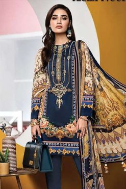 Agha Noor Vol 3 Luxury Lawn Collection Salwar Suit Wholesale Catalog 10 Pcs