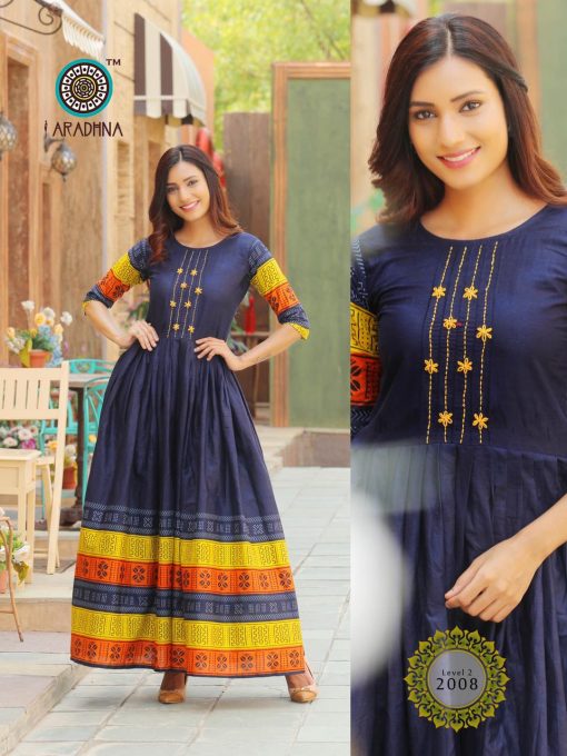 Aradhna Level Vol 2 Kurti Wholesale Catalog 10 Pcs 13 510x680 - Aradhna Level Vol 2 Kurti Wholesale Catalog 10 Pcs